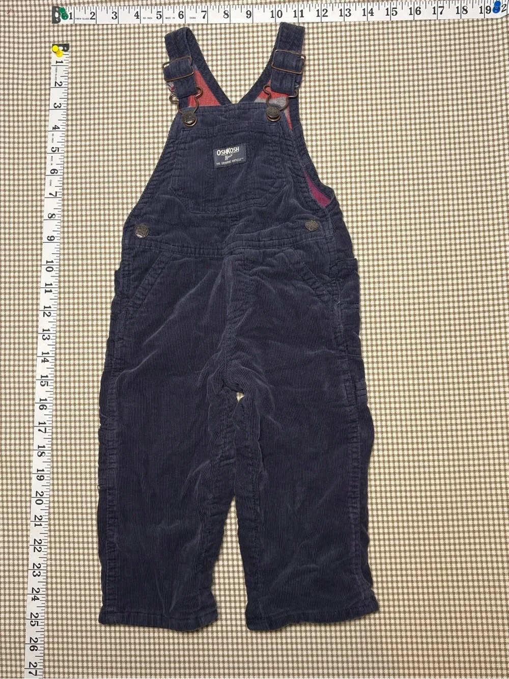 OshKosh Navy Corduroy Overalls 12 Months
